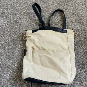 a new day Small Black and Cream Backpack